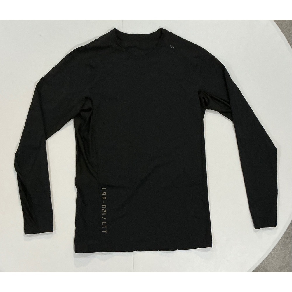 Lululemon License to Train Long Sleeve Shirt Mens M Black Techwear Athletic